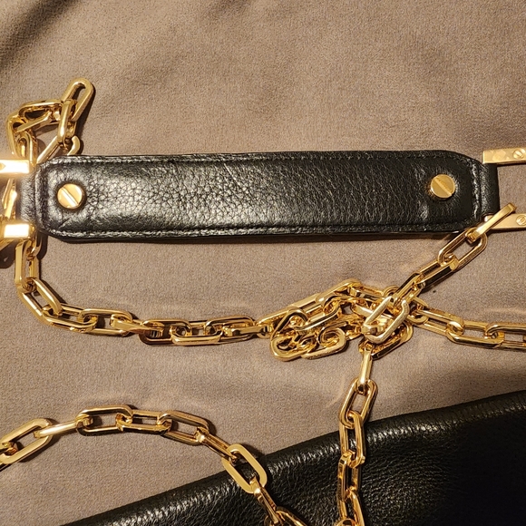 Tory Burch Black Leather Reva Logo Crossbody Bag - Picture 6 of 8